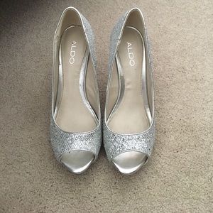 Silver Aldo Heels