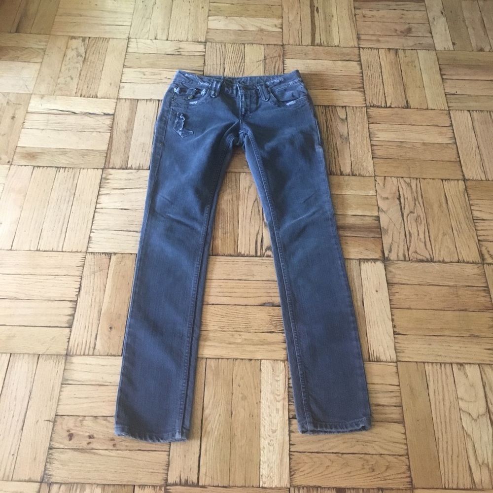 "higher waisted" Taverniti medium grey denims