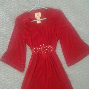 Red womens dress.