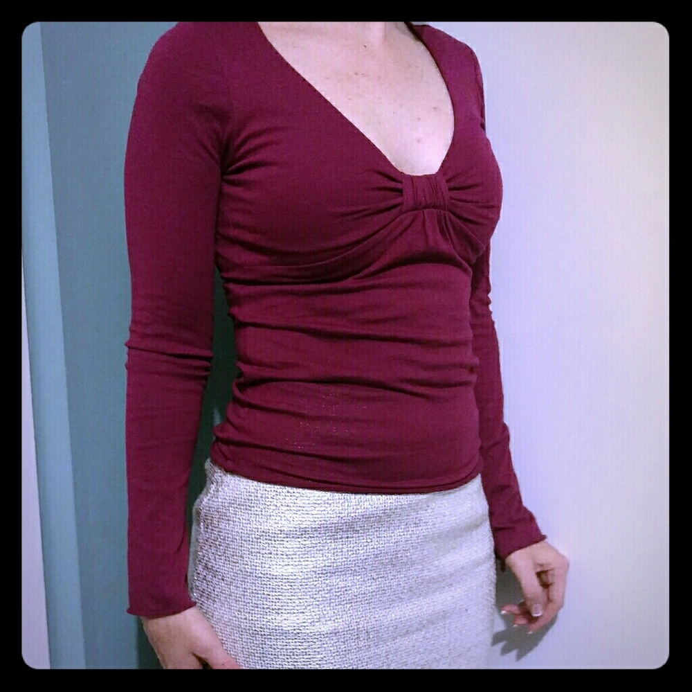 Velvet brand top berry colored top XS BOGO 50%OFF