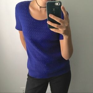Vintage Jewel Toned Blue Sweater