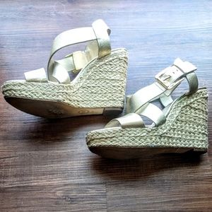 MICHAEL Michael Kors Gold-Tone Wedges