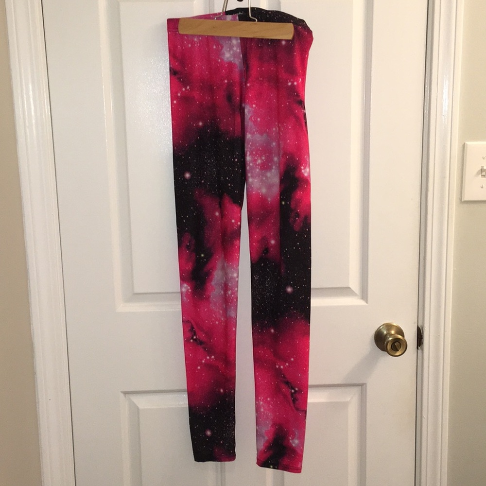 Rave festival concert galaxy leggings tights M