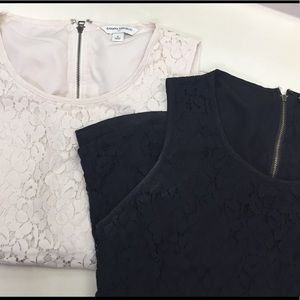 2 lace work tanks. Both by banana Republic