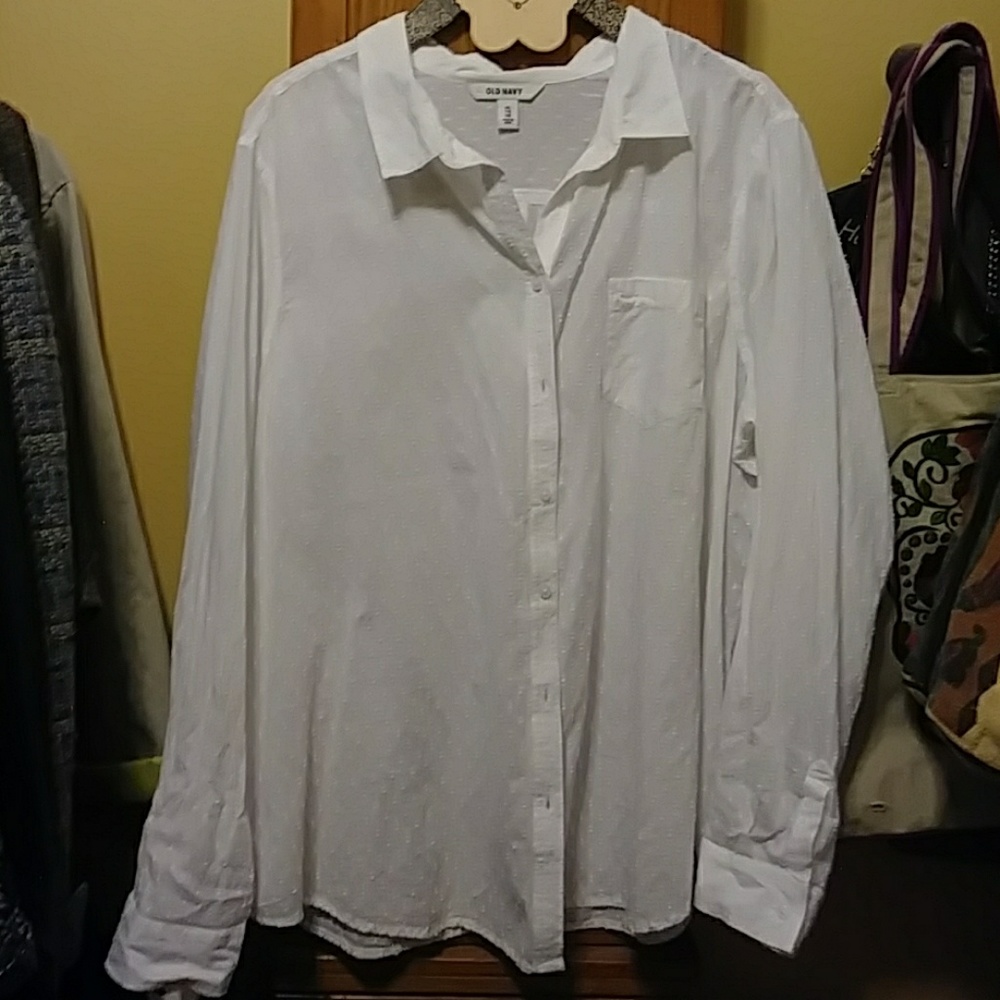 Long sleeve thin white shirt