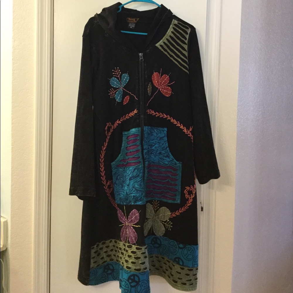 Zip up hoodie long
