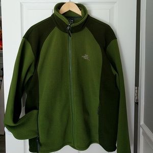 Men's Green North Face fleece jacket