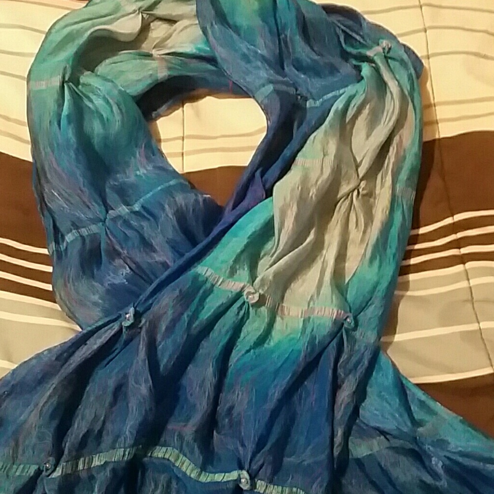 Aqua / blue scarf