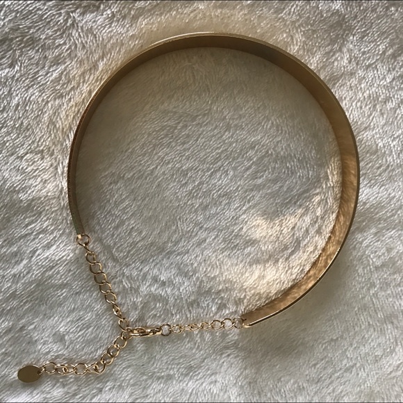 Gold colored metal chocker (w/adjustable clasp) - Picture 5 of 5