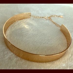 Gold colored metal chocker (w/adjustable clasp)