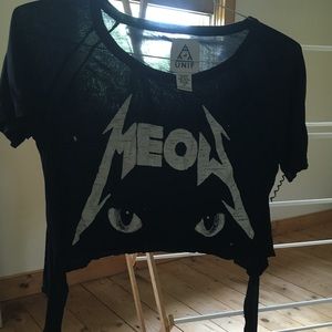 UNIF Meow Metallica Crop for @zephyraanna
