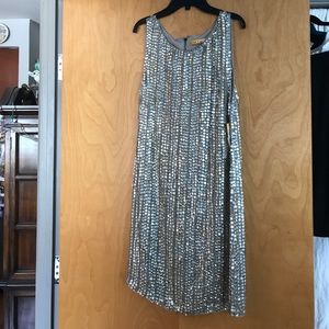 Alice and Olivia Dot Sequin Shift Cocktail Dress -