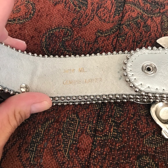 Encrusted skull belt