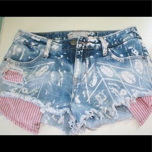 free people denim shorts size 25