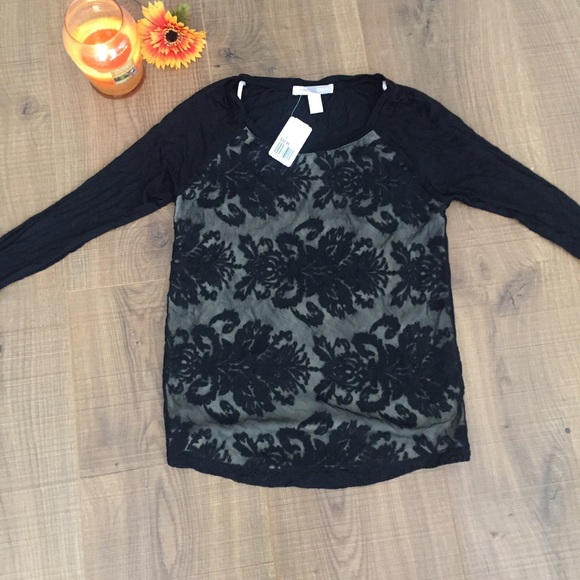 Forever21 Lace Detail Long Sleeve Top ✨ - Picture 1 of 5