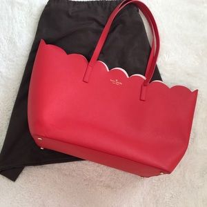 Kate Spade Large Tulip Bag Coral Red Please Read