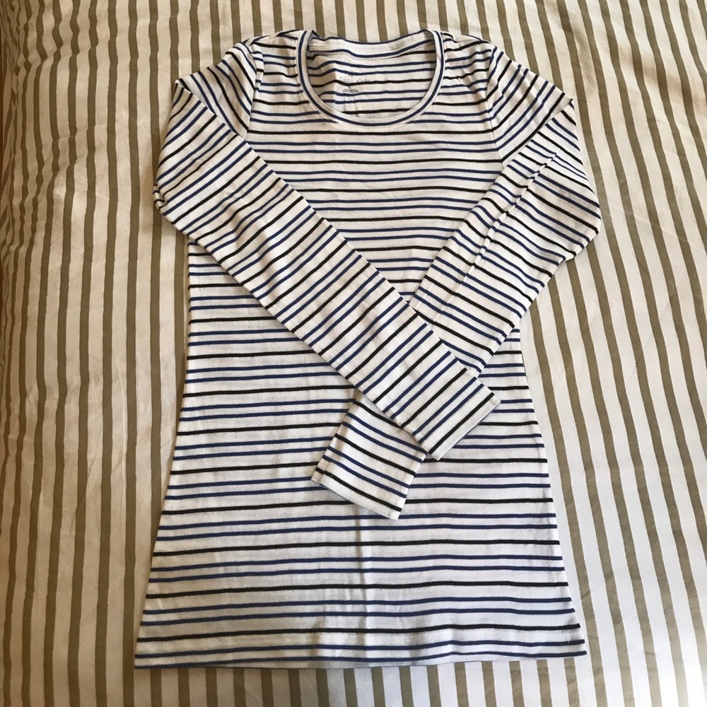 Caslon striped long sleeve crewneck tee