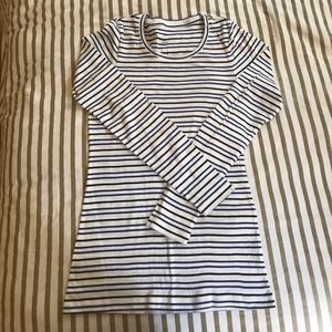 Caslon striped long sleeve crewneck tee