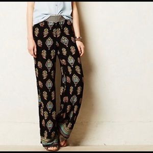 Anthropologie Lilka Black Gauze Pants