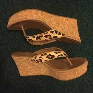 Ugg Cheetah Print Natassia Wedge Sandals