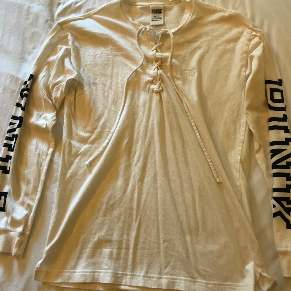 ❤️ VS Pink Lace Up Long Sleeve ❤️