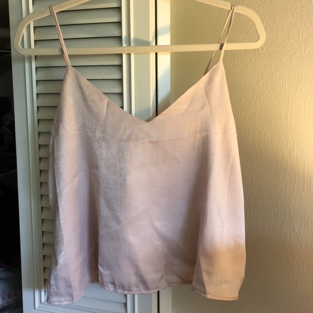 Blush silky tank