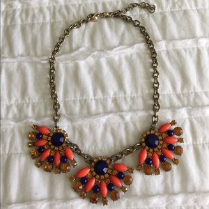 Blue & Orange Statement Necklace
