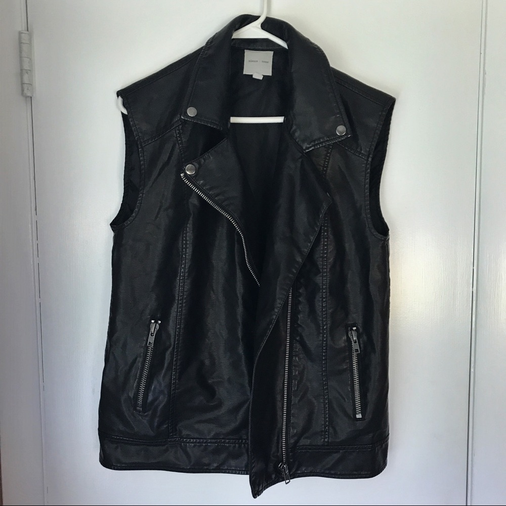 Silence + Noise Vegan Leather Moto Vest