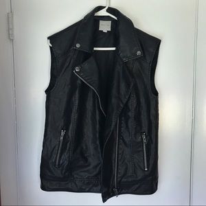 Silence + Noise Vegan Leather Moto Vest