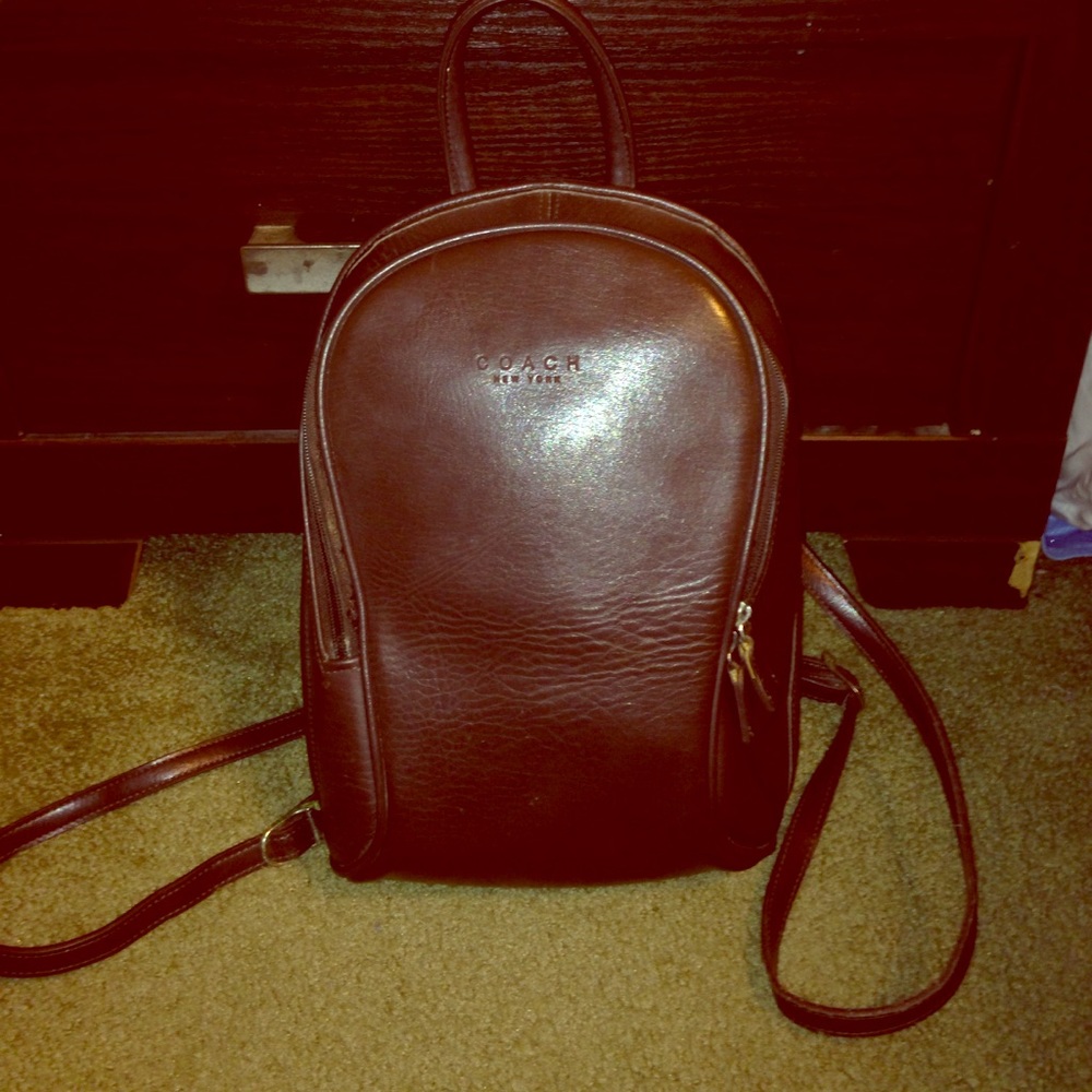 Coach leather backpack
