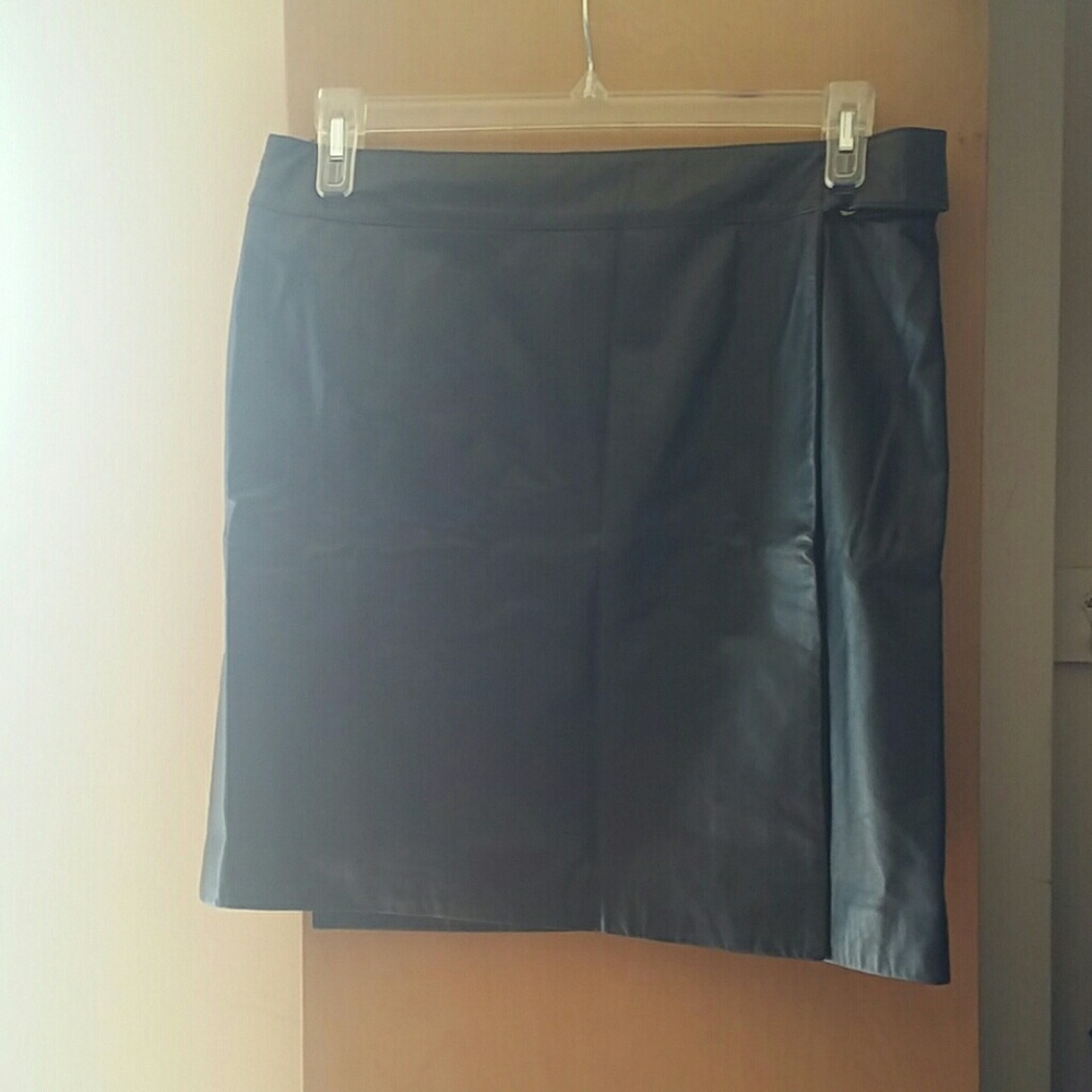 Black leather skirt