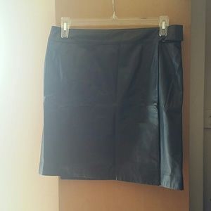 Black leather skirt
