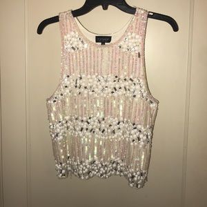 Topshop bedazzled crop tank