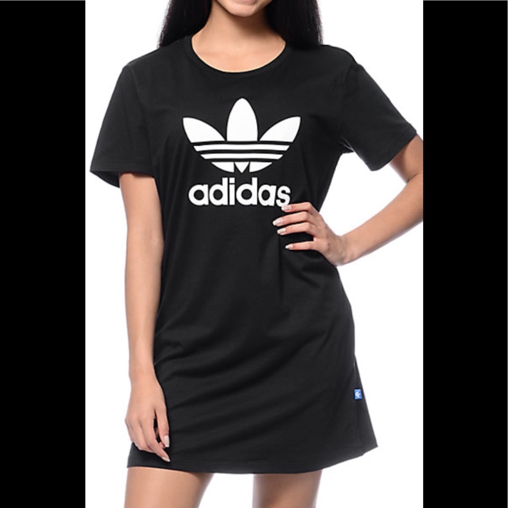 adidas Trefoil Black T-shirt Dress