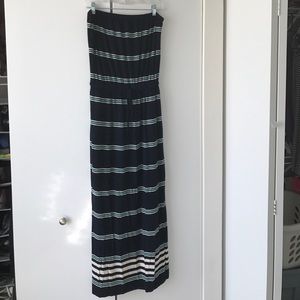 J. Crew Navy strapless Maxi dress
