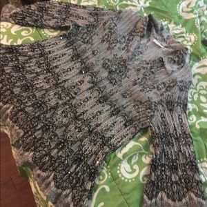 Black and white blouse