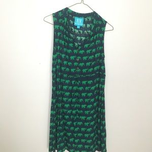 ⚡️Escapada green print elephant dress⚡️