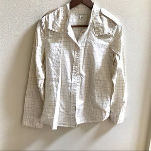 Banana Republic Military Style Blouse Sz S
