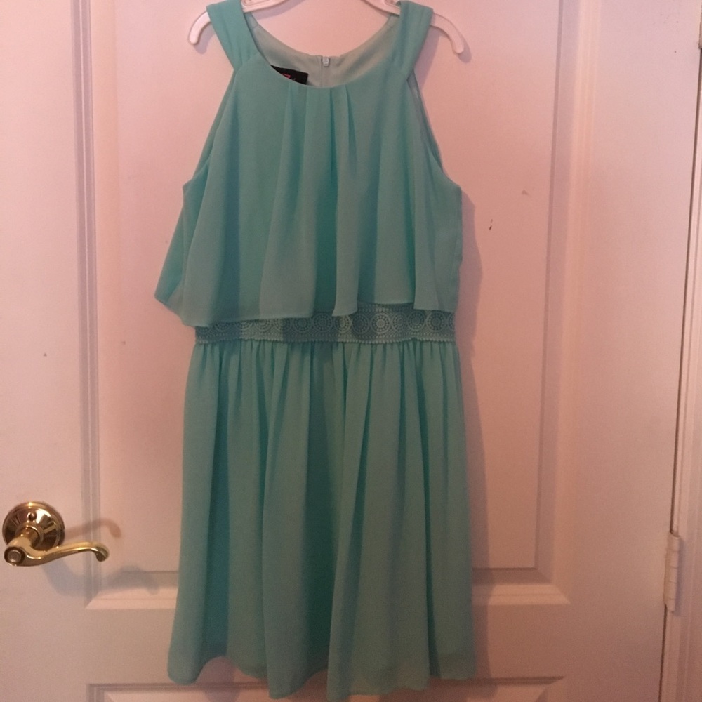 Teal girls dress
