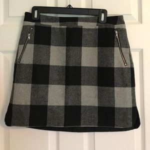 Plaid Wool Skirt