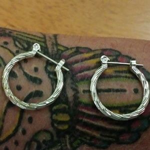 Silver hoop earings
