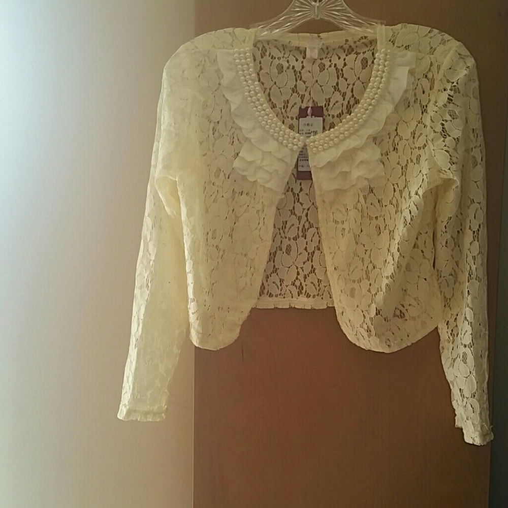Lace and Pearl Cardigan
