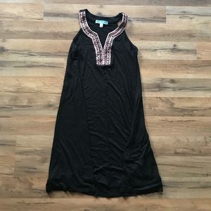 Francesca's black flowy dress