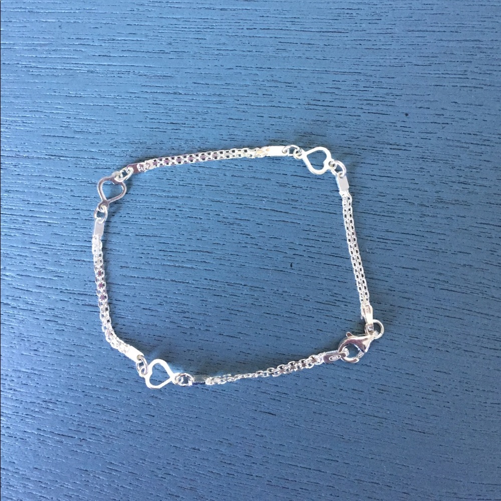 PRICE DROP! NIP heart sterling silver bracelet - Picture 3 of 3