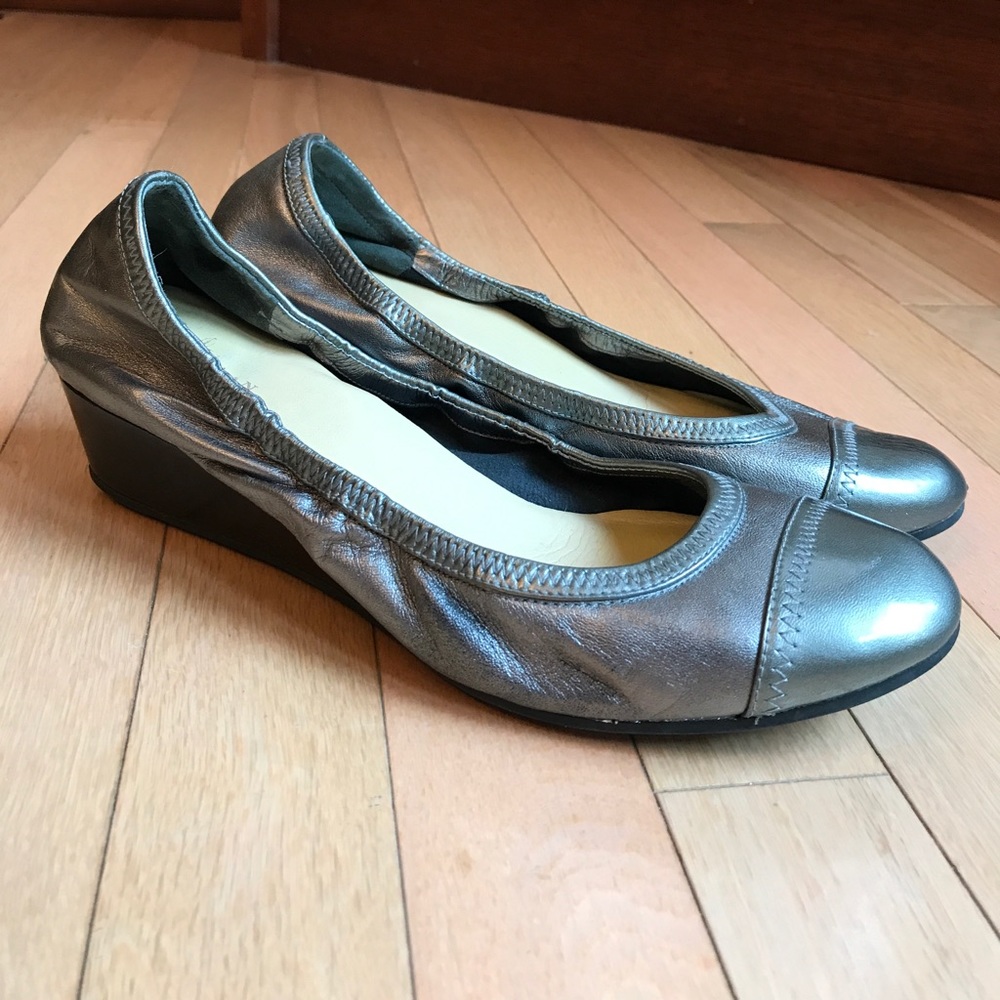 Cole Haan Nike Air silver/grey wedge pump