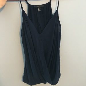 Elegant pleated wrap Tank Top.