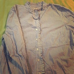 J. Crew Ruffle Button Down Shirt