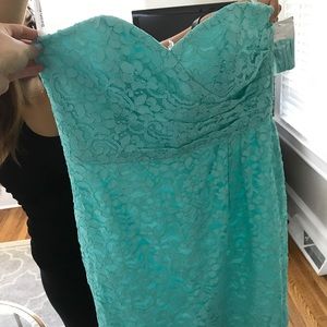 David's Bridal lace midi dress