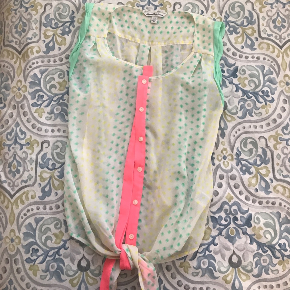 American Eagle button down tank top
