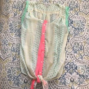 American Eagle button down tank top